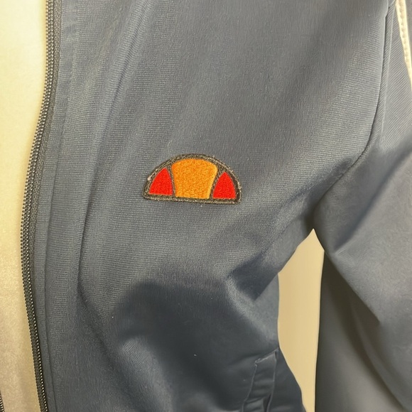 Ellesse Blue Bomber Jacket Track Laboria Blue Stripe Womens Size 6 - Picture 3 of 9